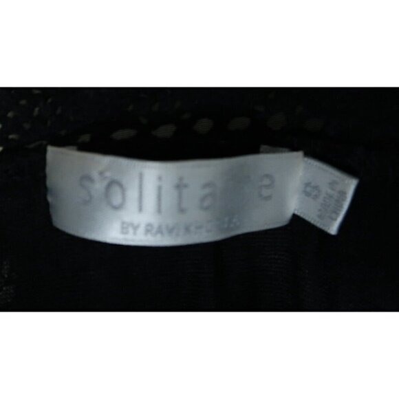 Solitaire by Ravi Khosla Black Lace Midi Dress Crochet 3/4 Sleeves Lined Small - Picture 9 of 10